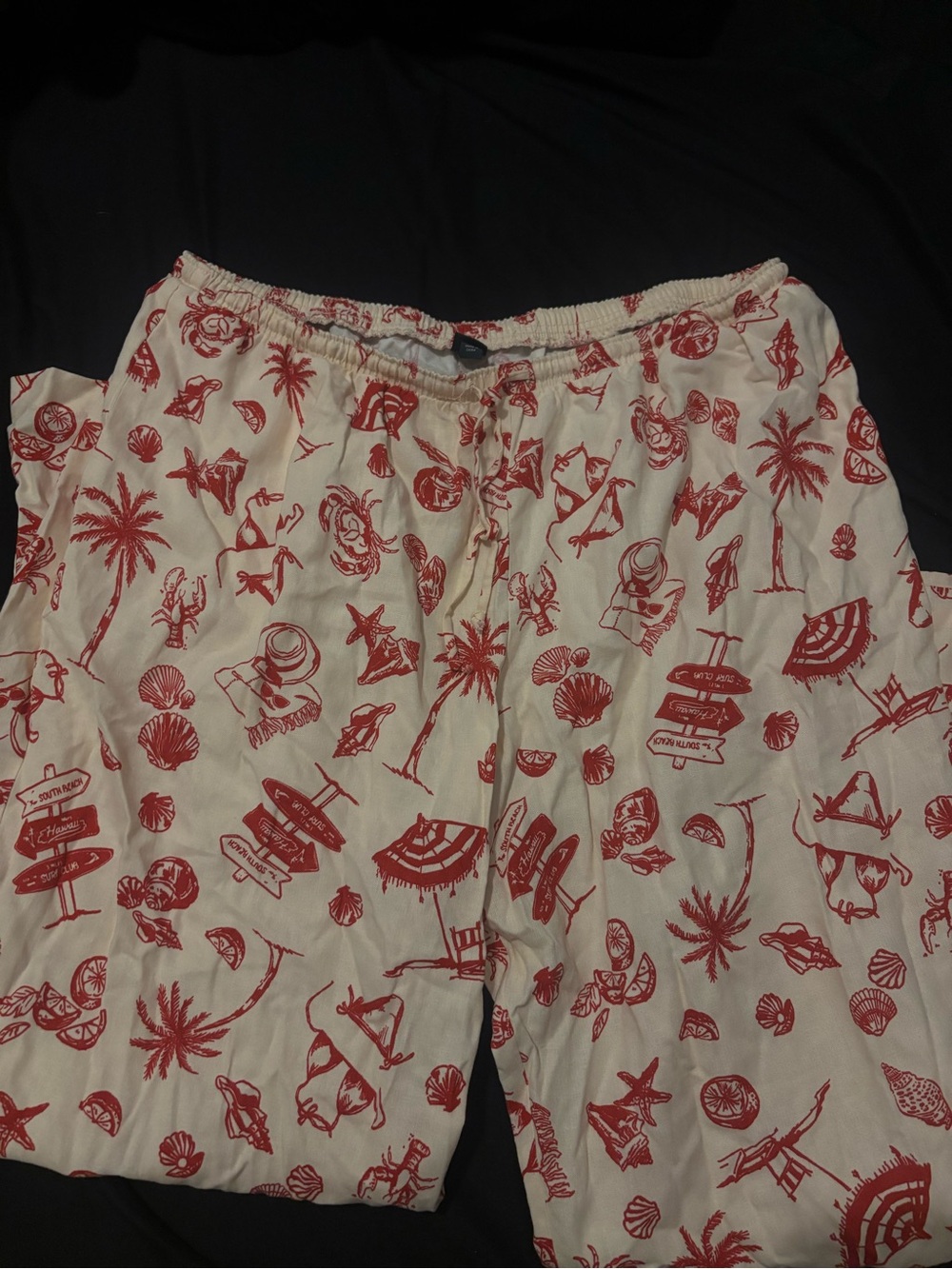 wild fable Red and Cream Tropical Print Shorts